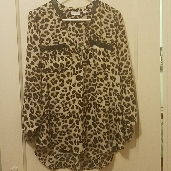 New York & Company Tops - NY& Co Cheetah print top
